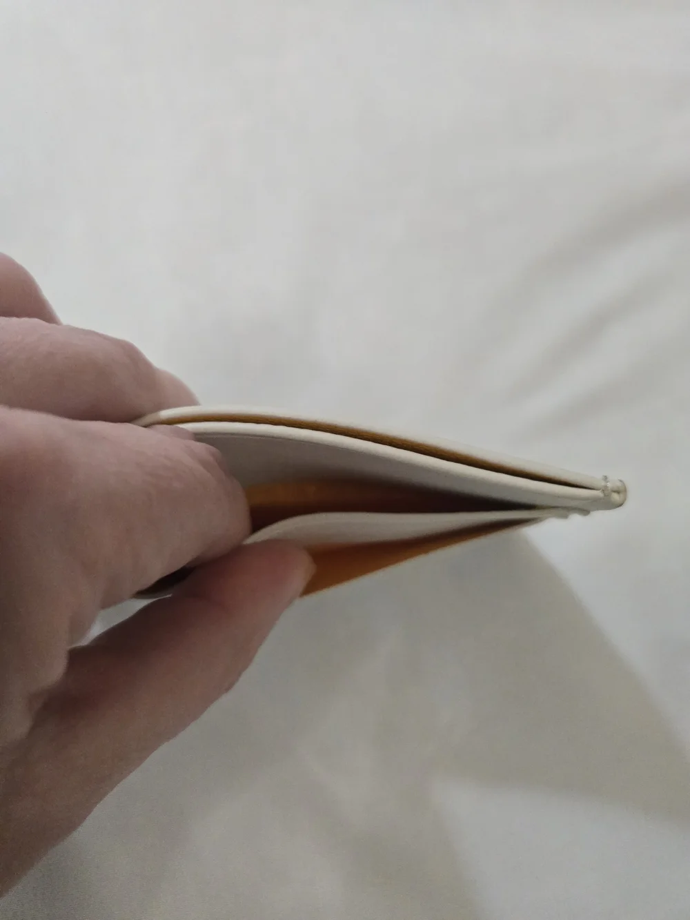 Leather White Patterned Card Holder